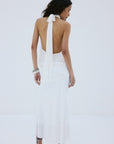 VIDA MIDI DRESS IN IVORY SPANDEX JERSEY - De La Vali
