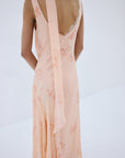 AURORA MIDI DRESS IN ROSA PALO PINK VISCOSE GEORGETTE - De La Vali