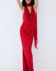 DIOSA SKIRT IN RUBY RED VISCOSE GEORGETTE - De La Vali