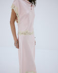 ADRIANA MIDI DRESS IN PINK DOUBLE SATIN - De La Vali