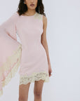 VETA MINI DRESS IN PINK CREPE DE CHINE - De La Vali