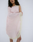 VETA MINI DRESS IN PINK CREPE DE CHINE - De La Vali