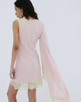 VETA MINI DRESS IN PINK CREPE DE CHINE - De La Vali