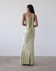 SIROCCO TOP IN SAND SILK SATIN