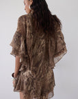 SOL MINI DRESS IN GUEPARDO GEORGETTE CHIFFON