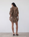 SOL MINI DRESS IN GUEPARDO GEORGETTE CHIFFON