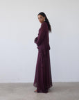 TERRAN MAXI DRESS IN EARTH GEORGETTE CHIFFON