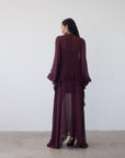TERRAN MAXI DRESS IN EARTH GEORGETTE CHIFFON