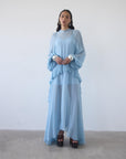 TERRAN MAXI DRESS IN SKY GEORGETTE CHIFFON