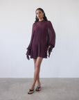 TERRAN MINI DRESS IN EARTH GEORGETTE CHIFFON