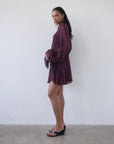 TERRAN MINI DRESS IN EARTH GEORGETTE CHIFFON
