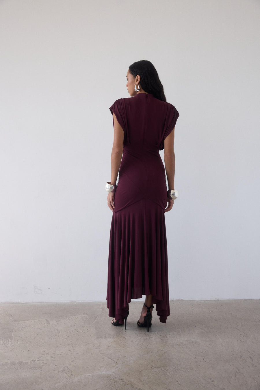 VASUDHA MIDI DRESS IN EARTH JERSEY