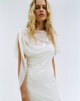 VENITA MAXI DRESS IN IVORY GEORGETTE - De La Vali