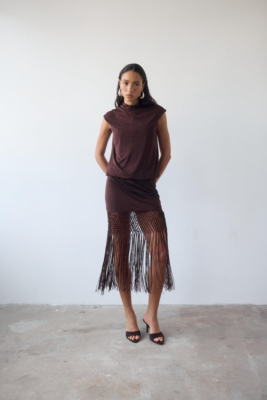 BENTU MINI DRESS IN CEDAR JERSEY