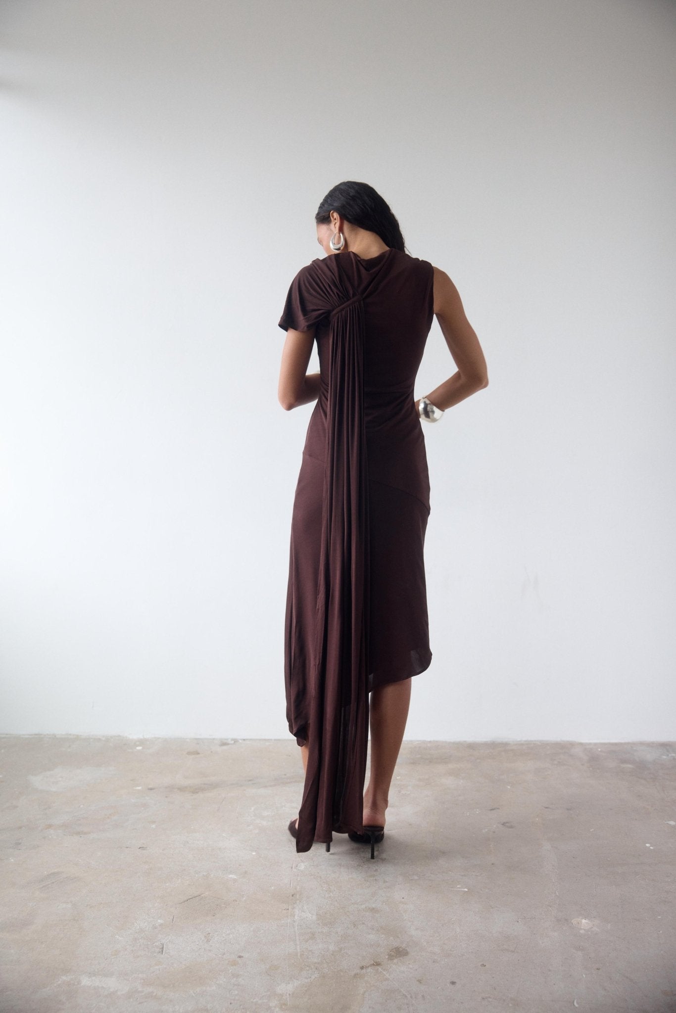 BRUBU MIDI DRESS IN CEDAR JERSEY - De La Vali