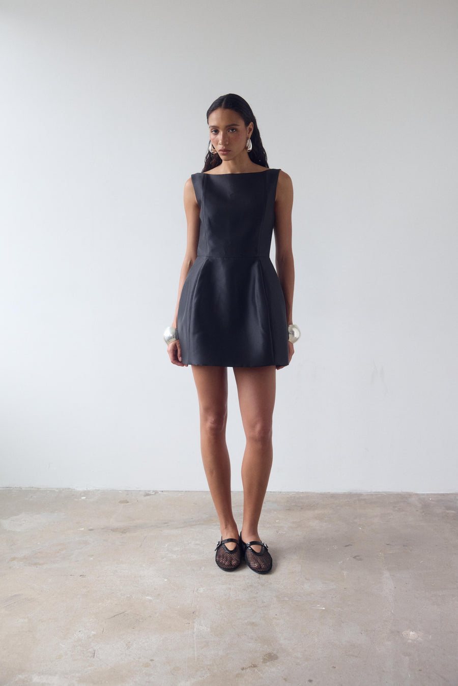 PAMPERO MINI DRESS IN BLACK TWILL