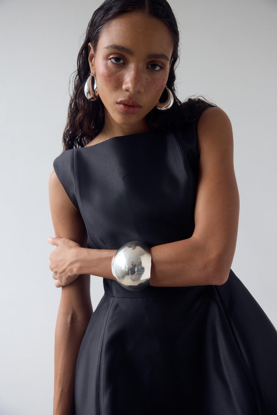 PAMPERO MINI DRESS IN BLACK TWILL