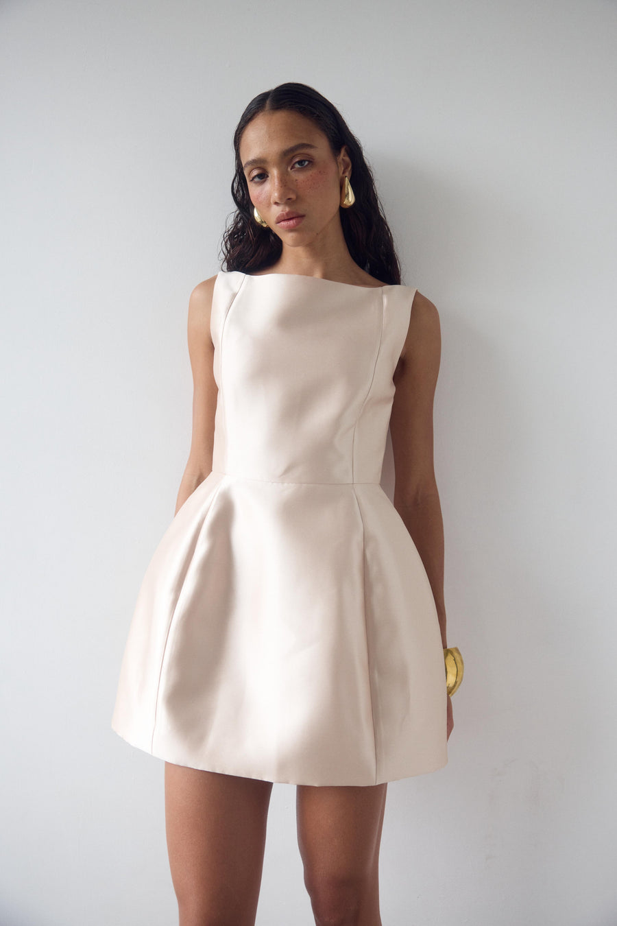 PAMPERO MINI DRESS IN CREAM TWILL