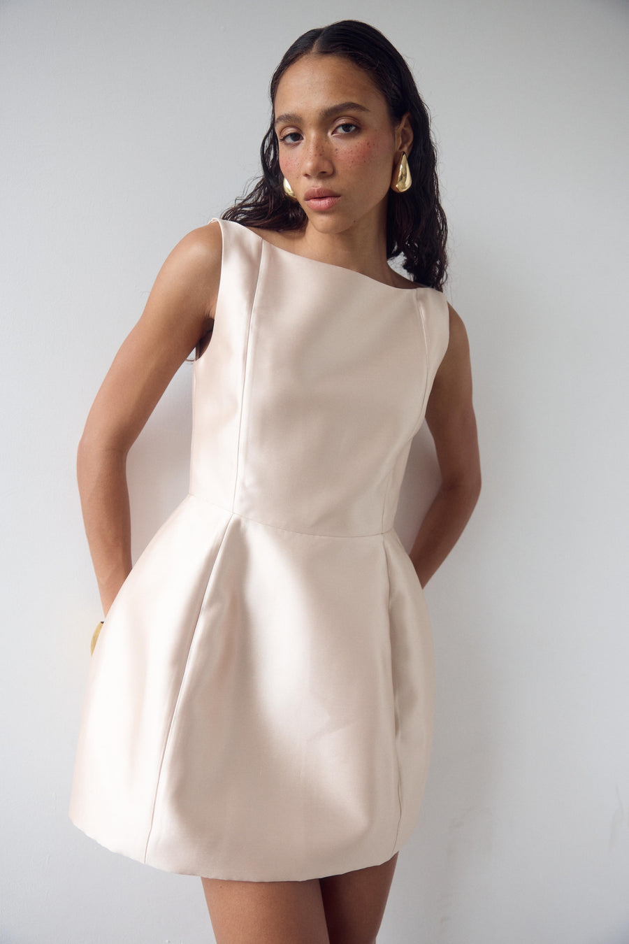 PAMPERO MINI DRESS IN CREAM TWILL