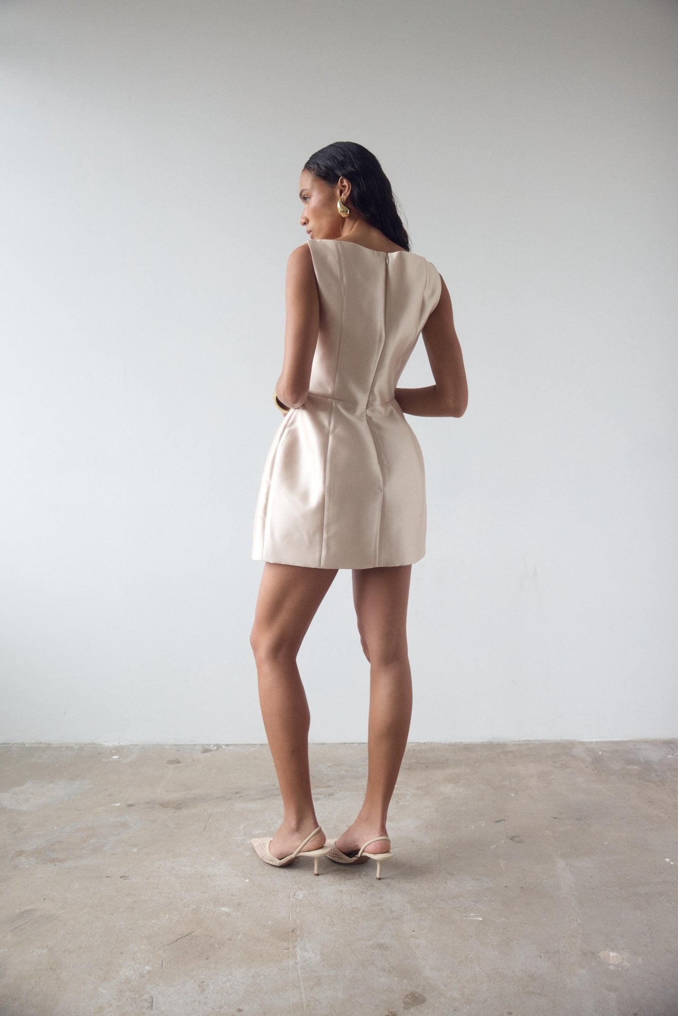 PAMPERO MINI DRESS IN CREAM TWILL - De La Vali