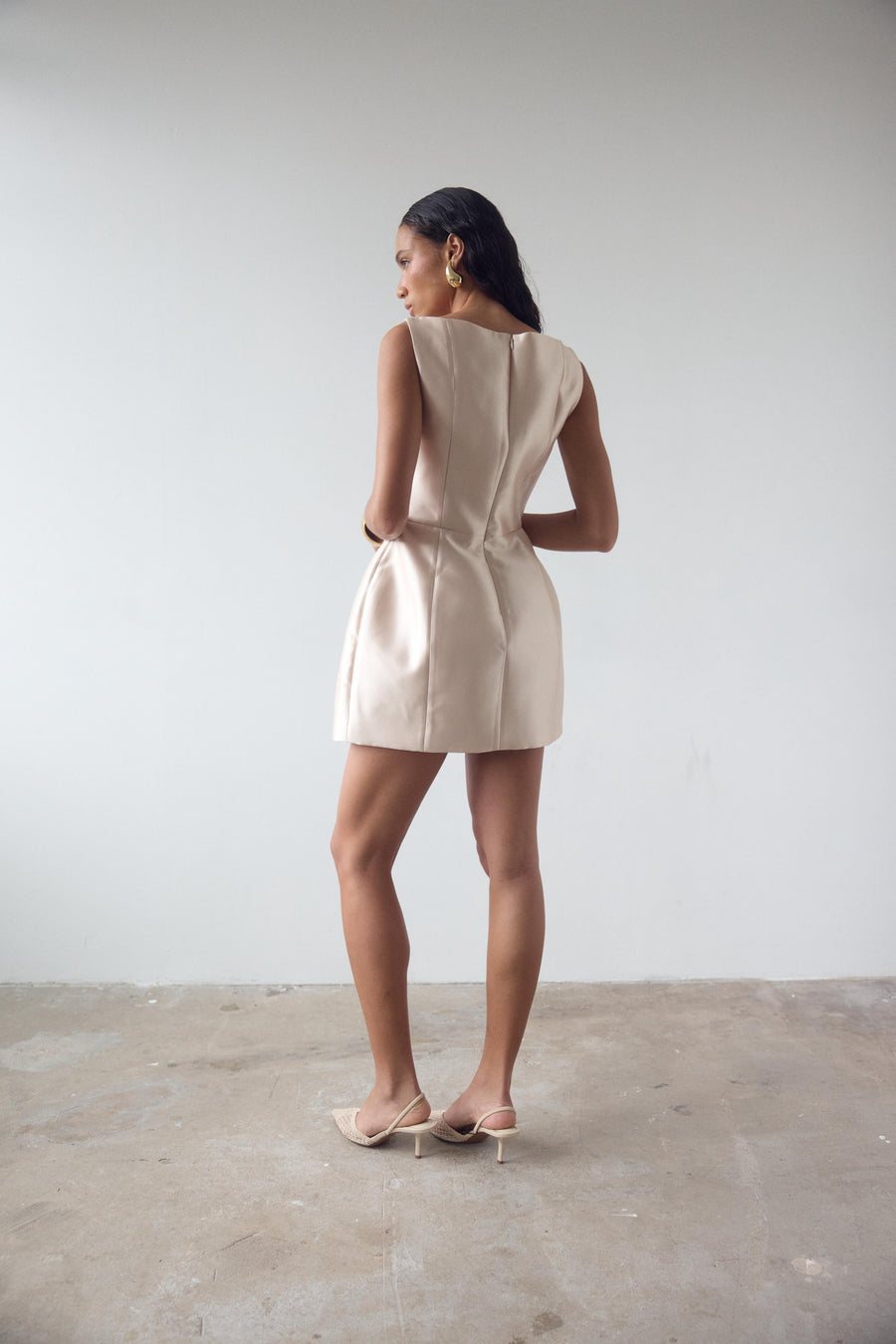 PAMPERO MINI DRESS IN CREAM TWILL