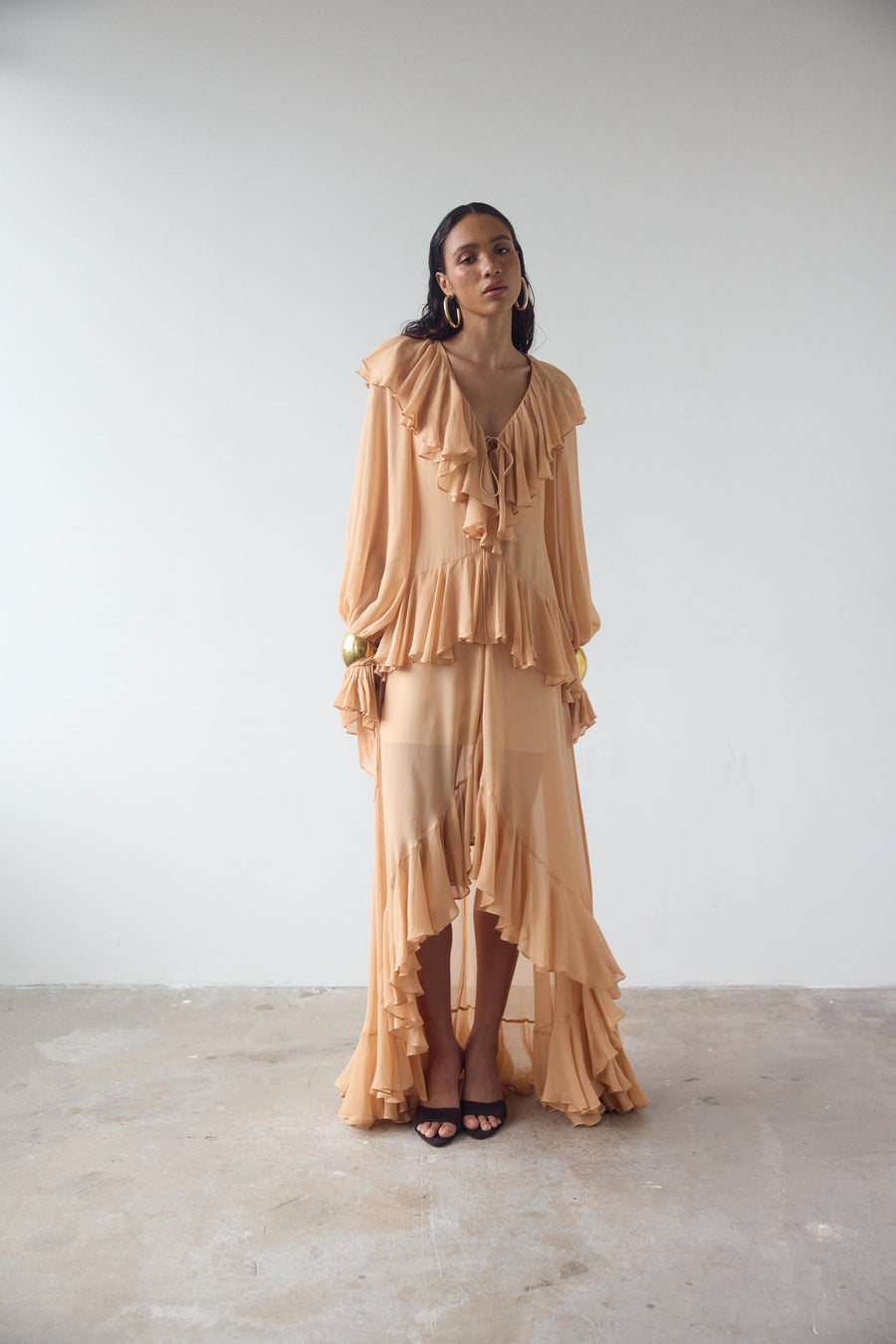 KONA MAXI DRESS IN SHELL GEORGETTE