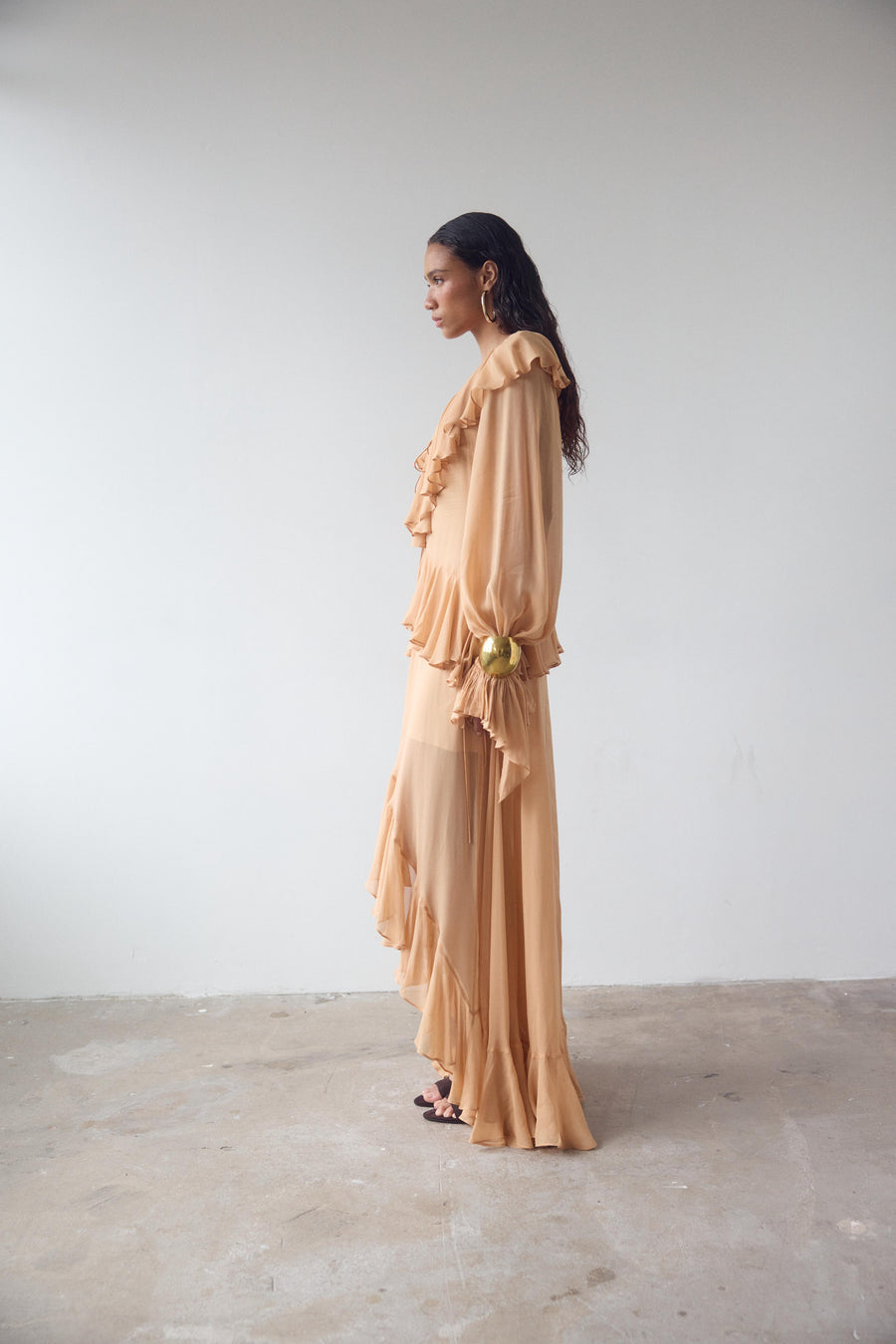 KONA MAXI DRESS IN SHELL GEORGETTE