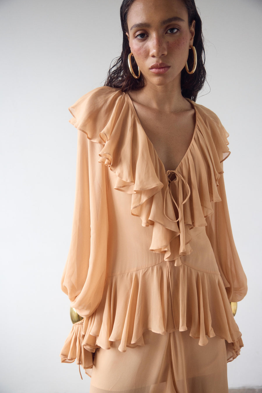 KONA MAXI DRESS IN SHELL GEORGETTE