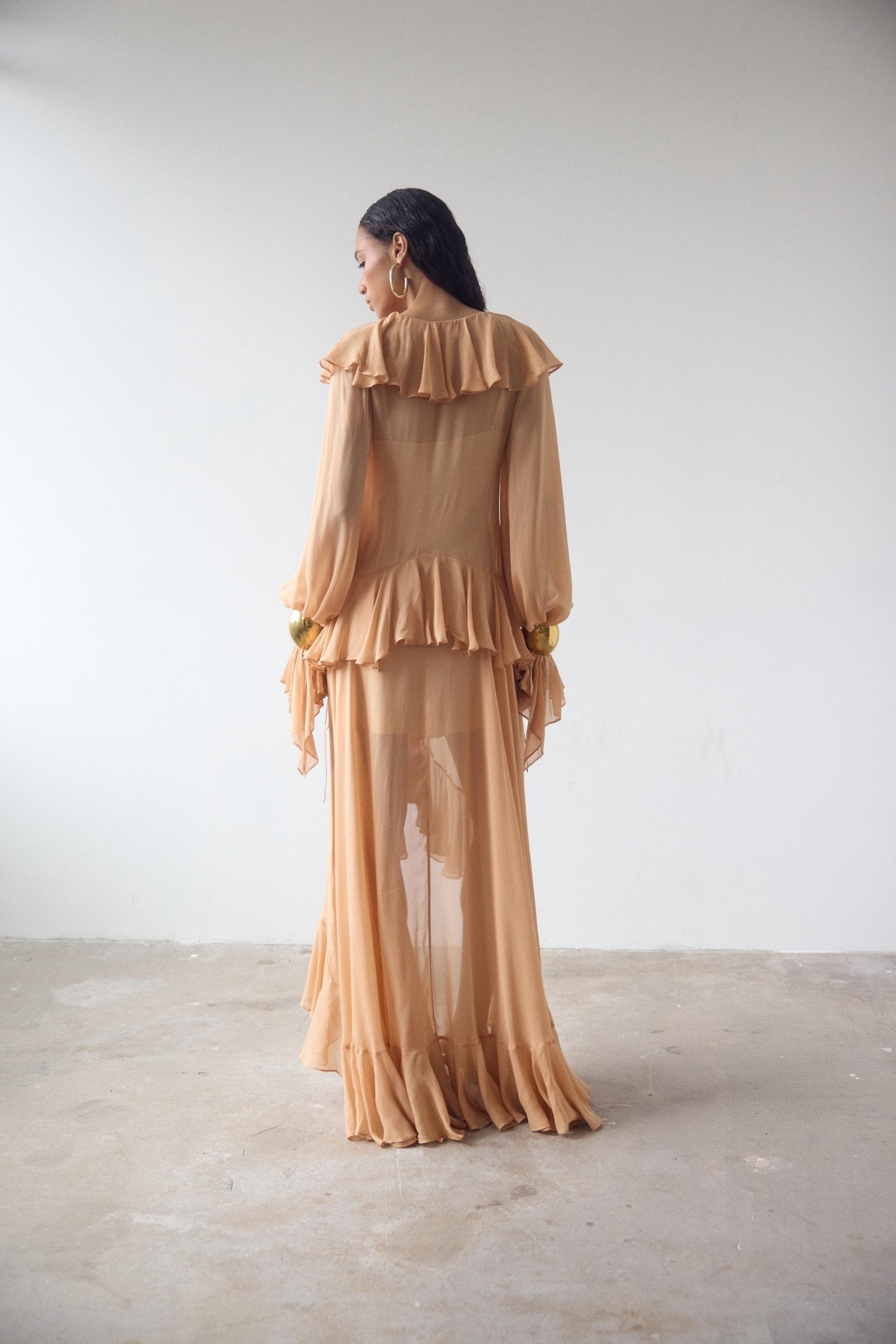 KONA MAXI DRESS IN SHELL GEORGETTE - De La Vali