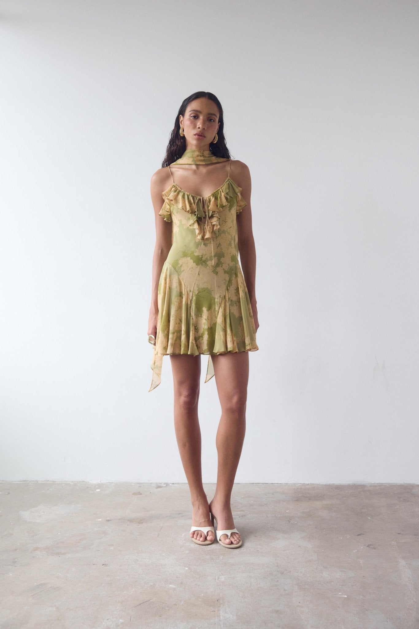 HARMATTAN MINI DRESS IN EL CEREZO GEORGETTE - De La Vali