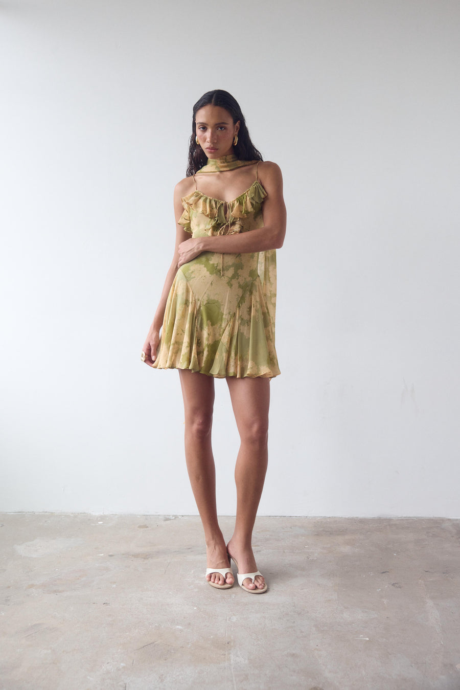 HARMATTAN MINI DRESS IN EL CEREZO GEORGETTE
