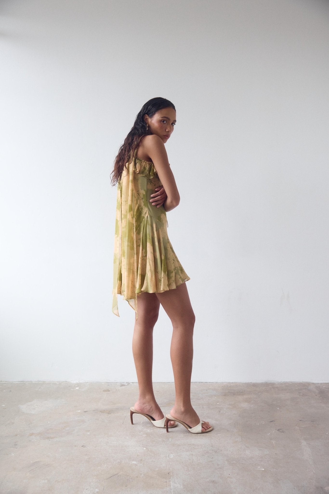 HARMATTAN MINI DRESS IN EL CEREZO GEORGETTE - De La Vali