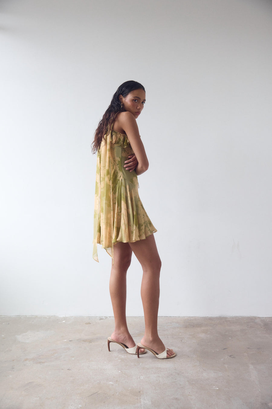HARMATTAN MINI DRESS IN EL CEREZO GEORGETTE