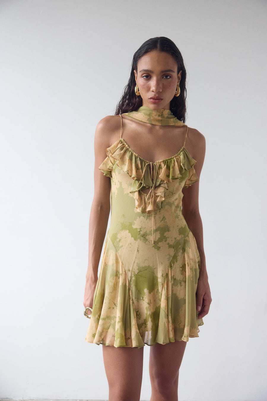 HARMATTAN MINI DRESS IN EL CEREZO GEORGETTE