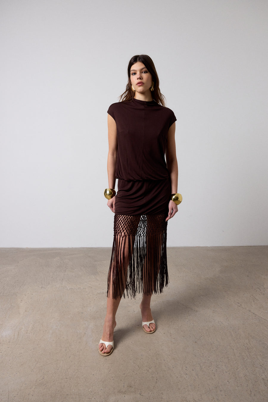 BENTU MINI DRESS IN RAYON JERSEY