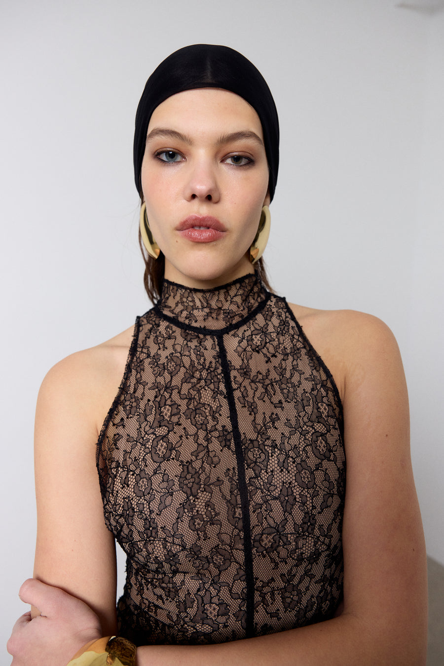 FOEHN MAXI DRESS IN BLACK LACE