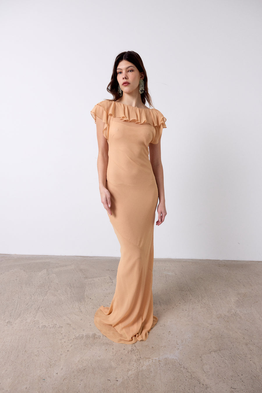 SUESTADO MAXI DRESS IN SHELL GEORGETTE