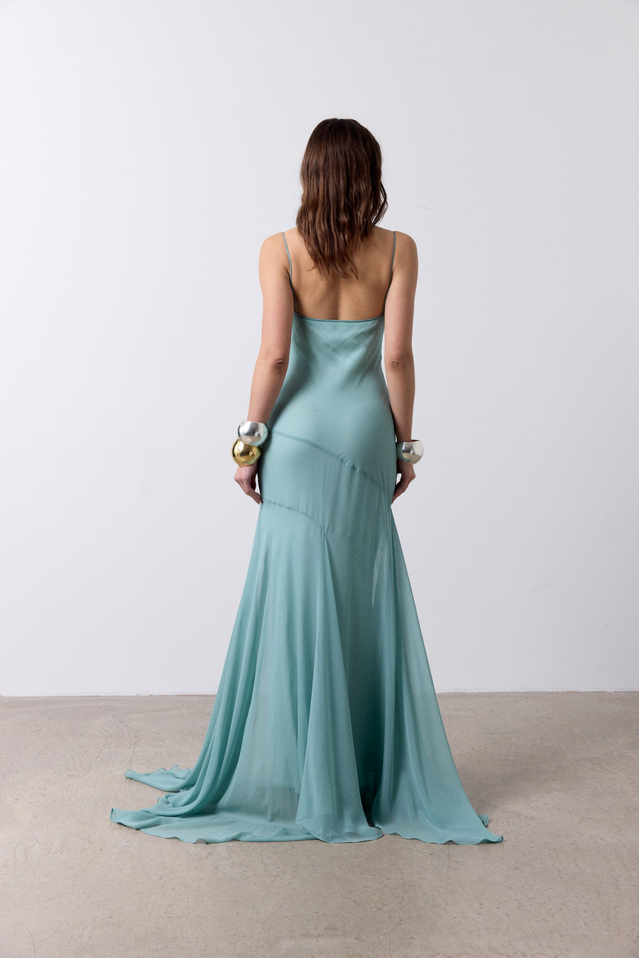 ATTICA MAXI DRESS IN SEA SILK CHIFFON