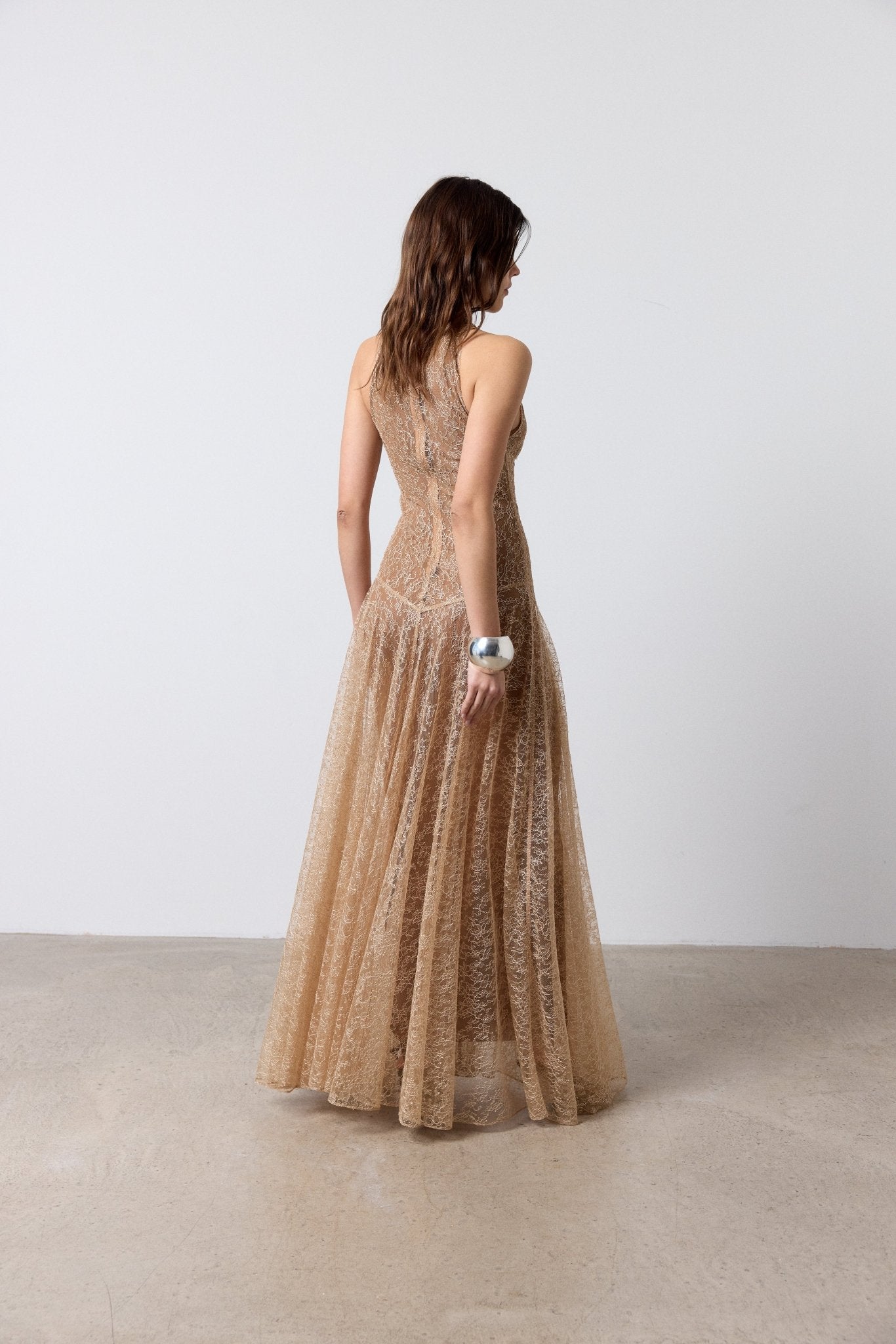 FOEHN MAXI DRESS IN SHELL LACE - De La Vali