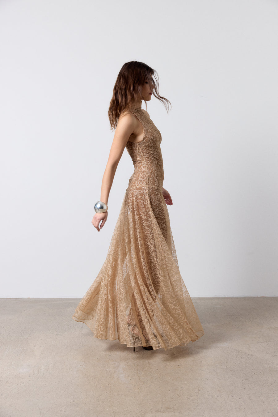 FOEHN MAXI DRESS IN SHELL LACE