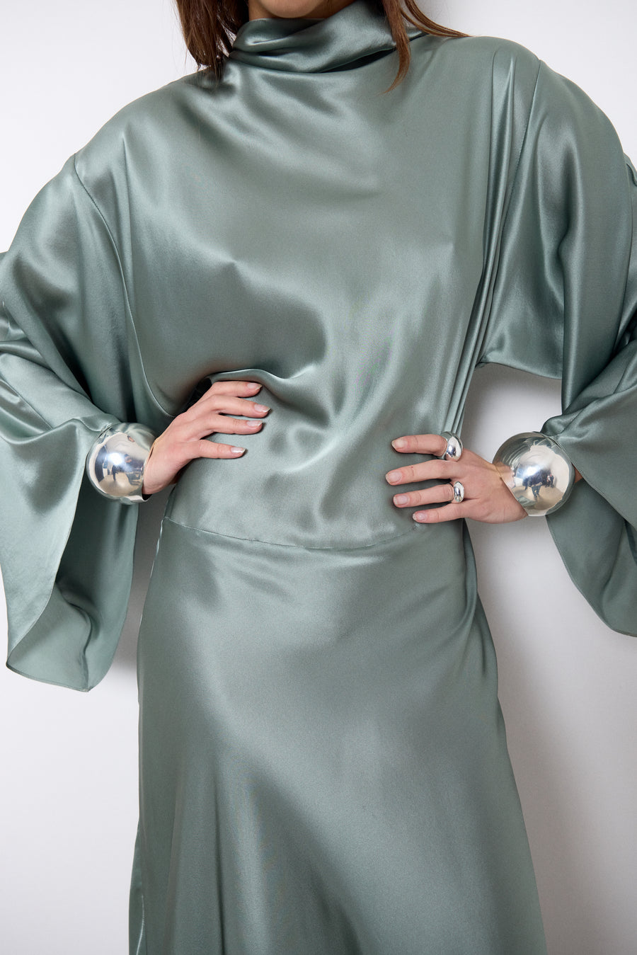 BAYAMO MAXI DRESS IN SILK SATIN