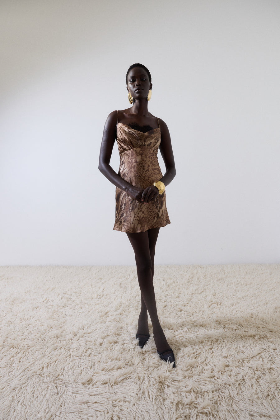 DORADA MINI DRESS IN SILK SATIN