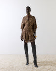 SOL MINI DRESS IN GUEPARDO GEORGETTE CHIFFON