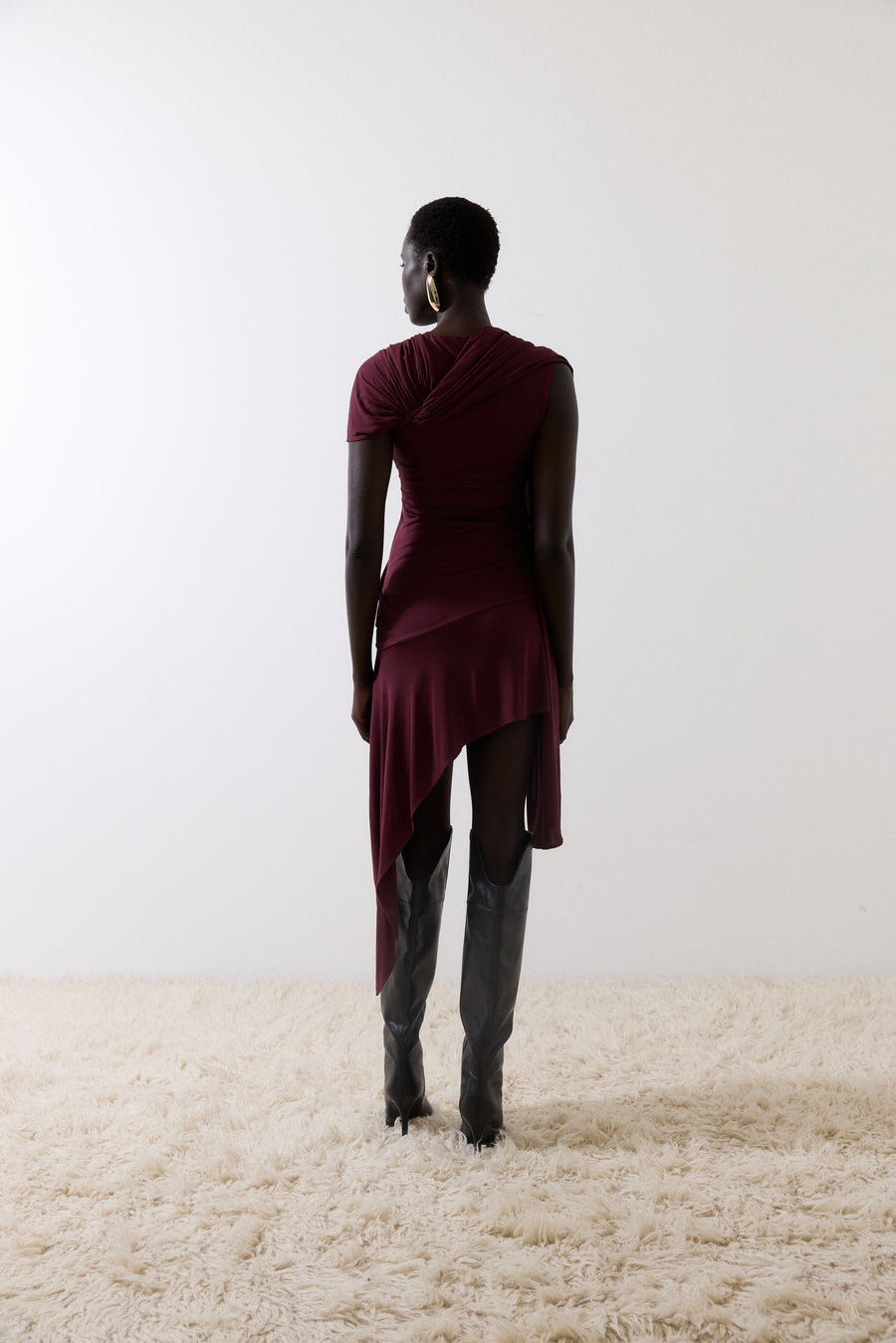 BRUBRU MINI DRESS IN RAYON JERSEY