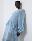 TERRAN MAXI DRESS IN SKY GEORGETTE CHIFFON
