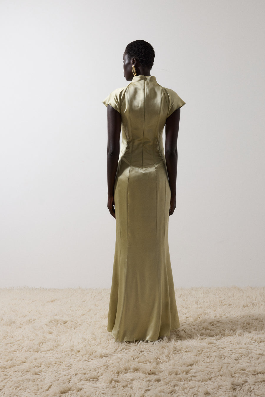ALIZEE MAXI DRESS IN SILK SATIN