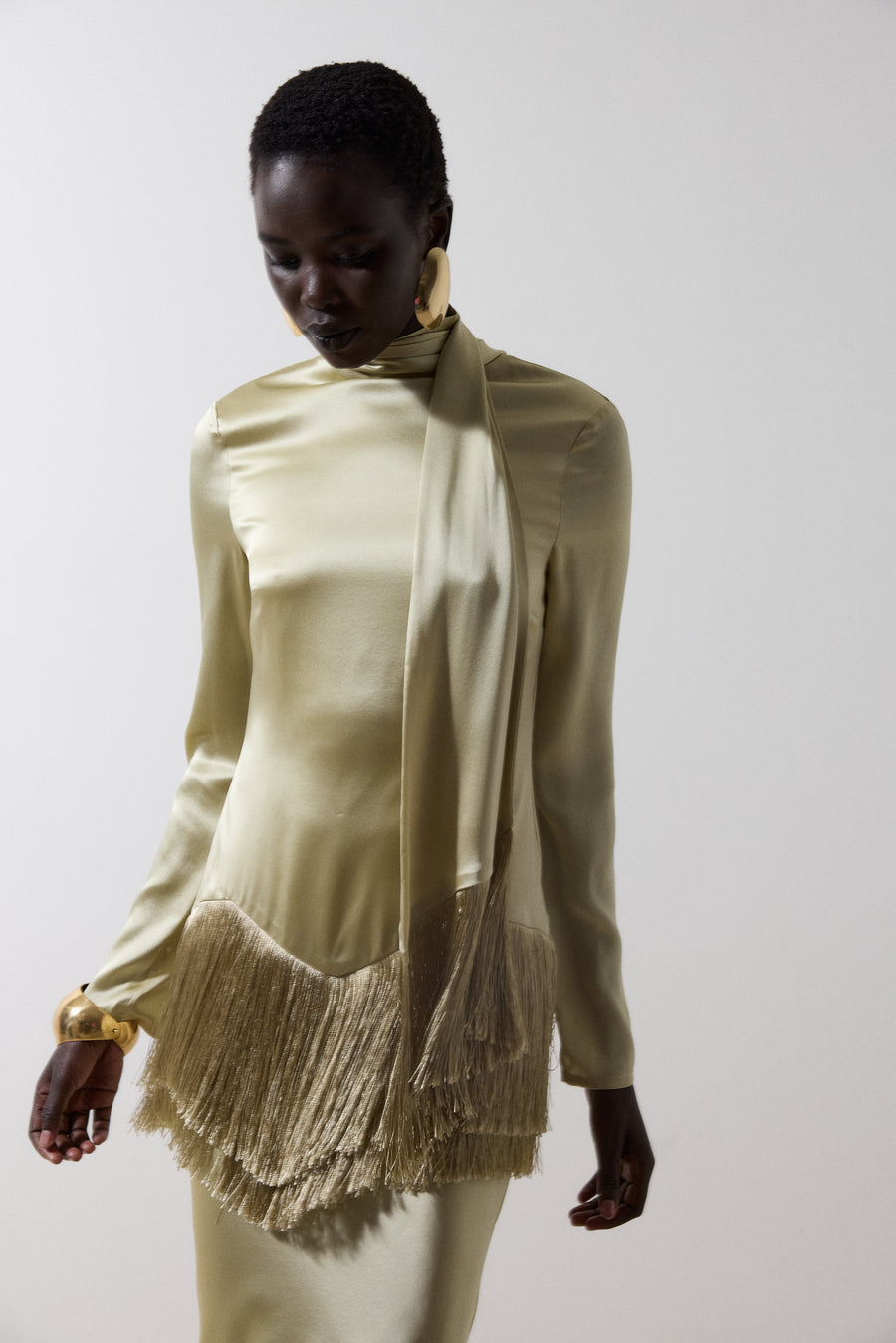 NORTE MAXI DRESS IN SILK SATIN