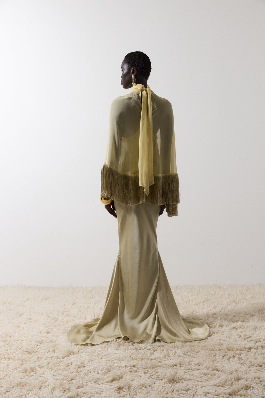 SUELO SKIRT IN SILK SATIN
