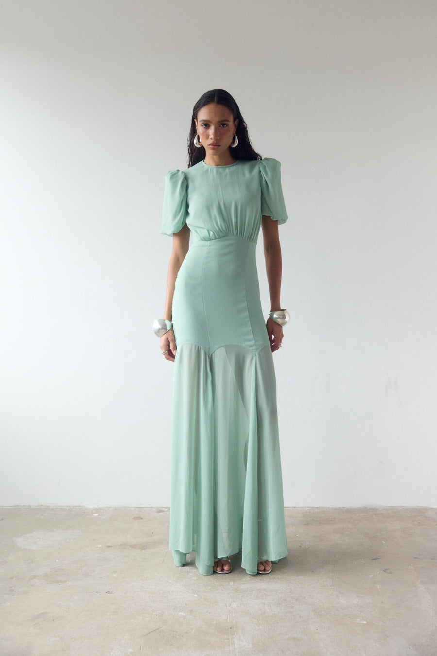 sea green long dress Simply Mint Green Long Prom Dress With Slit, Spaghetti Straps Slit Evening Gown CHP0152