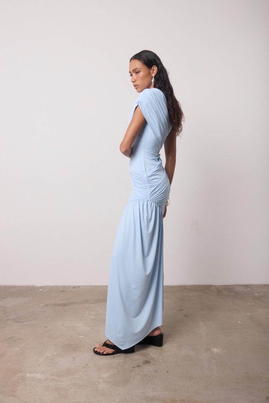 RAVENNA MINI DRESS IN SKY BLUE JERSEY DE LA VALI OFFICIAL RAVENNA MINI DRESS IN SKY BLUE JERSEY DE LA VALI OFFICIAL